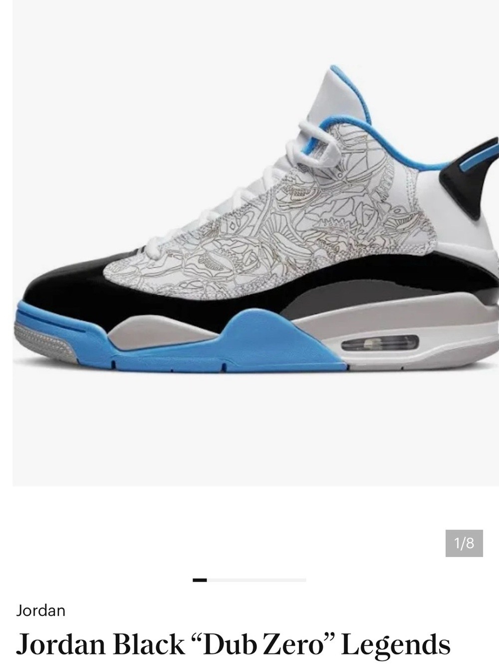 Jordan Dub Zero Legends - White/Black/Blue